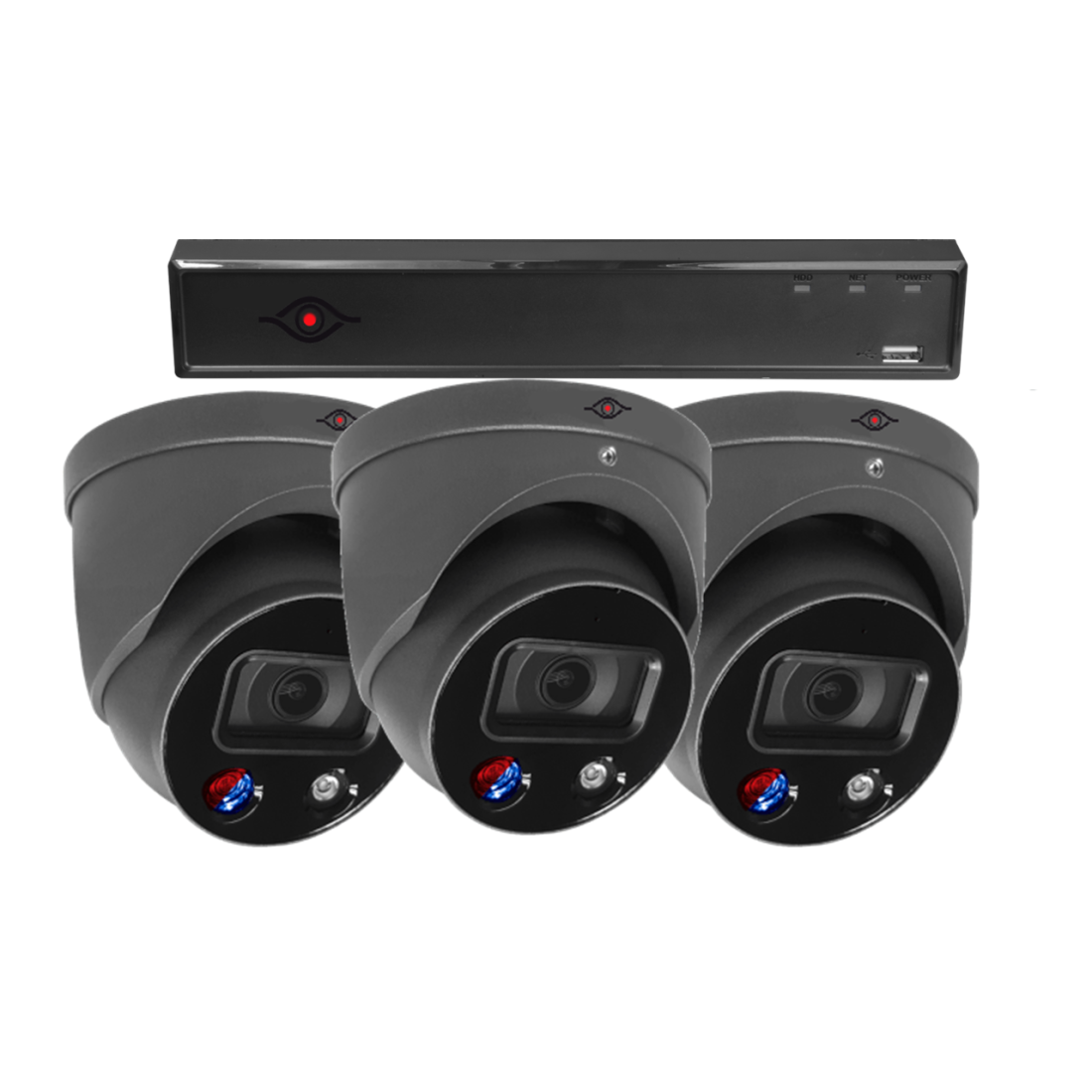 Beveiligingscamera set - 3x Dome camera PRO